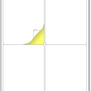 (4" x 5") 200 Sheets, Large White Labels Stickers - Laser\/Inkjet Printable