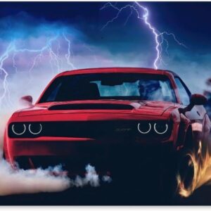 generic Car Poster Challenger SRT Demon 170 Canvas Art Wall Painting Home Bedroom Printing Modern Decoration Poster 16x24inch(40x60cm), Unframe-style