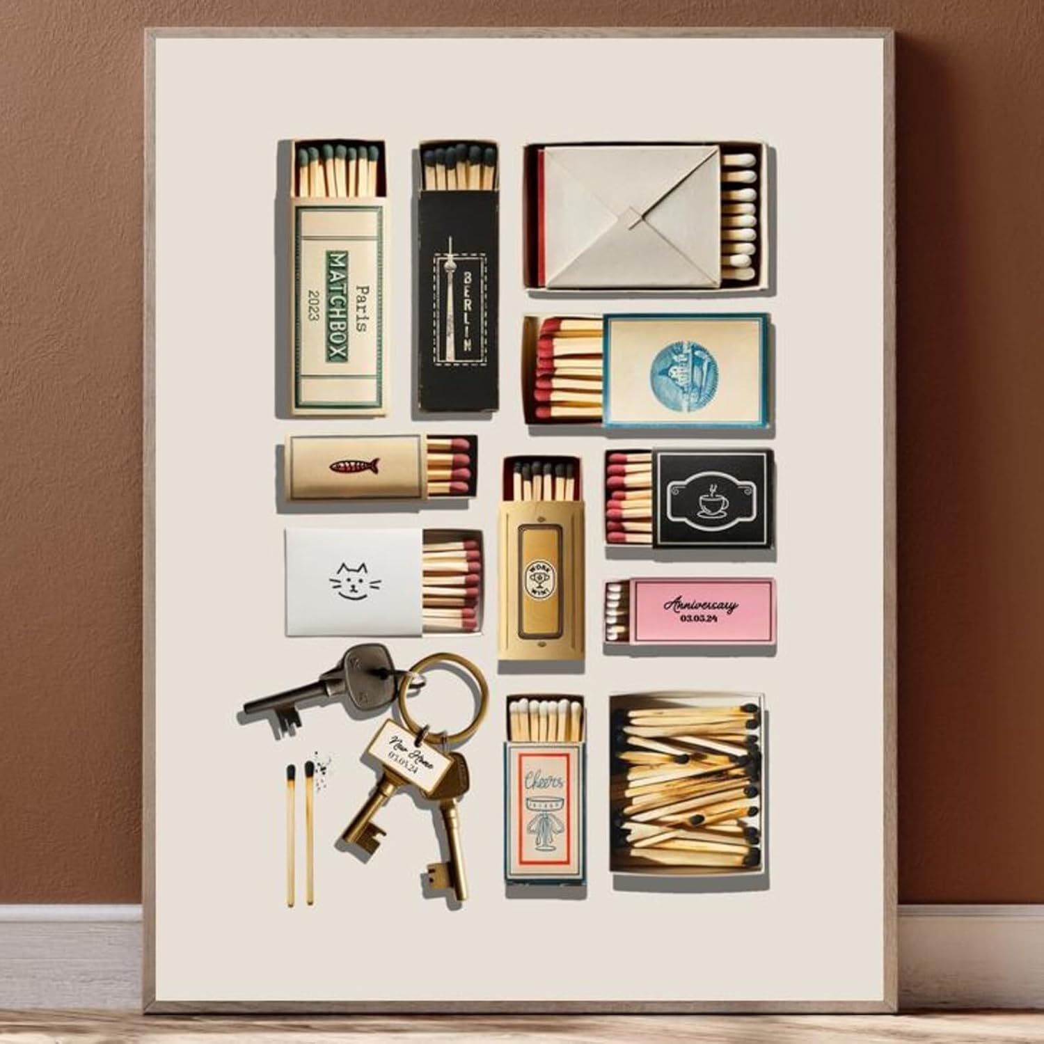 kenesem Matchbook Poster Art Template Matchbox Canva Gifts For Herhimthem