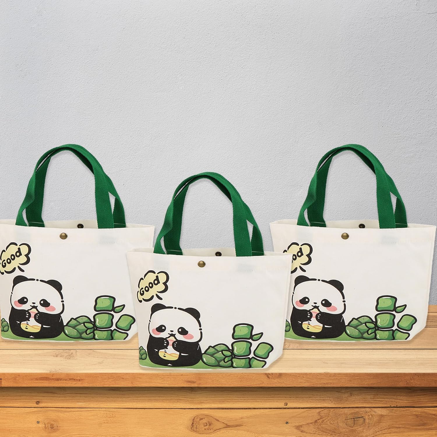 Lyosehy 6PCS Canvas Tote Bags 9"x11" Canvas Handbag Lunch Bags - Image 7